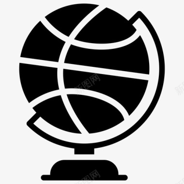 篮球地球仪运动配件运动球图标图标