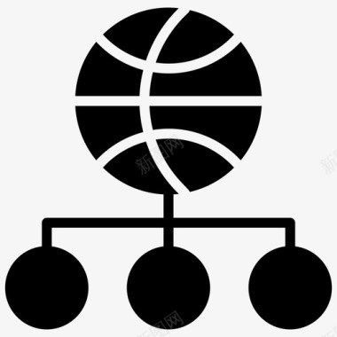 篮球联盟篮球锦标赛运球图标图标