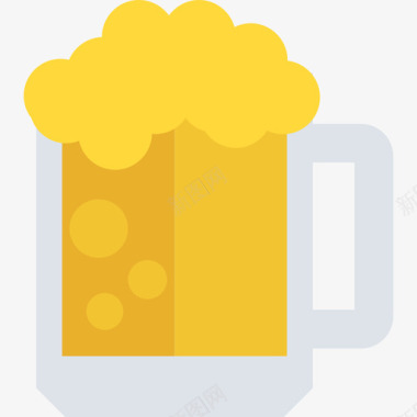 设计啤酒旅行和地方2平淡图标图标