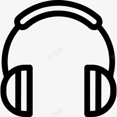 火焰小图标耳机小工具线状图标图标