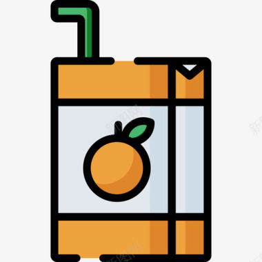鲜榨果汁果汁快餐18原色图标图标