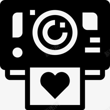 摄影摄影机婚礼53填充图标图标