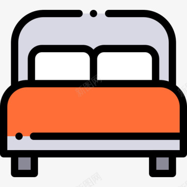 床床床早餐2线性颜色图标图标