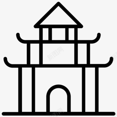佛寺曼谷寺泰国寺图标图标
