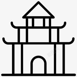 曼谷黎明寺佛寺曼谷寺泰国寺图标高清图片