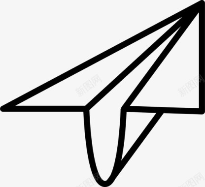 飞机留言折纸图标图标