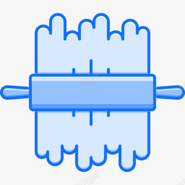面团卷厨房39蓝色图标图标