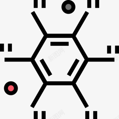 花边38分子科学38线性颜色图标图标