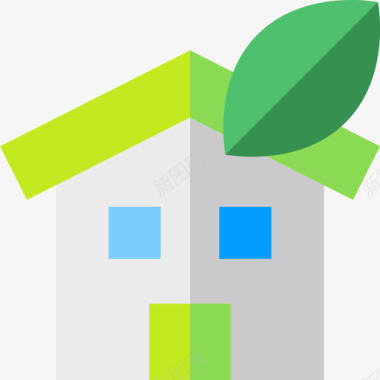 抑制再生生态屋可再生能源12公寓图标图标