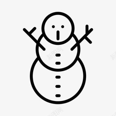 冬天的雪人雪人寒冷霜冻图标图标