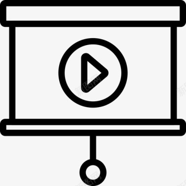 商务动态视频视频播放器商务144线性图标图标