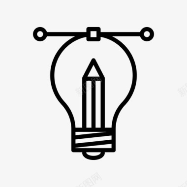 灯泡创意工作室产品开发图标图标