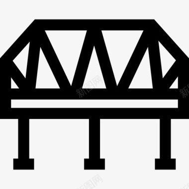 桥梁桥梁铁路8直线图标图标