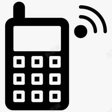 对讲机无绳电话警用无线电图标图标