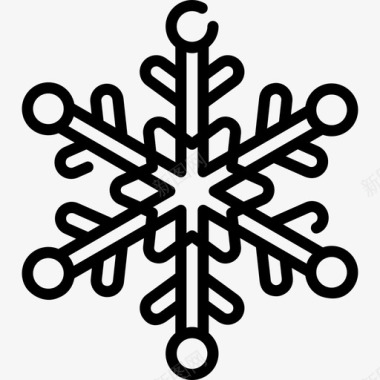 雪花冬季5直线型图标图标