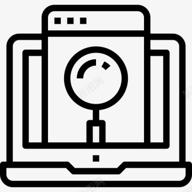 火焰数字50分析数字营销50线性图标图标