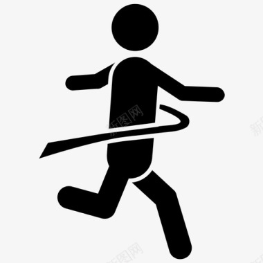 运动会展板跑步奥林匹克运动会赛跑图标图标