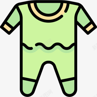 睡衣孕妇装2线性颜色图标图标