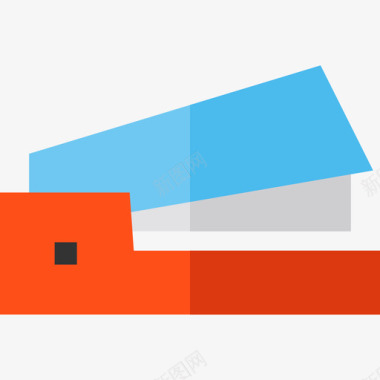 手工制作矢量图订书机手工制作12平面图标图标