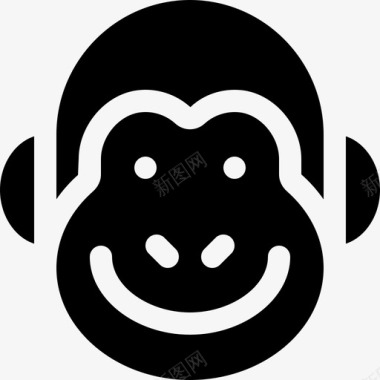 猴子野生动物3填充图标图标