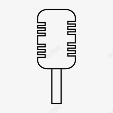 带线的麦克风麦克风声音办公室图标图标