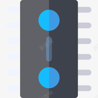 网络连接图标Cpu机器人8扁平图标图标