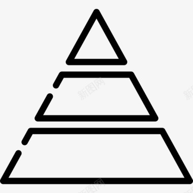 金字塔图图表3线性图图标图标