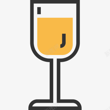 葡萄酒饮料黄皮影图标图标
