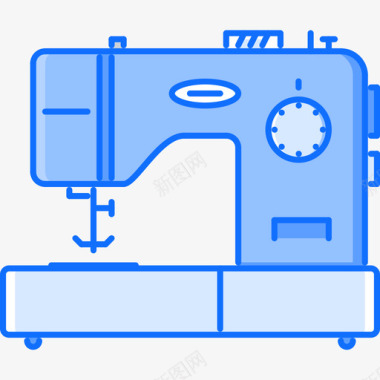 缝纫机电子26蓝色图标图标