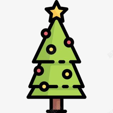 圣诞树和线性动物2图标图标