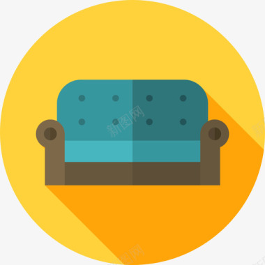 现代家具沙发沙发家具23扁平图标图标