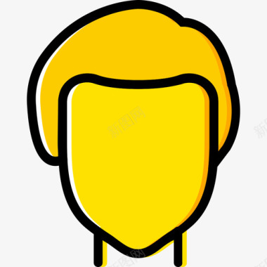 男发发型4黄色图标图标