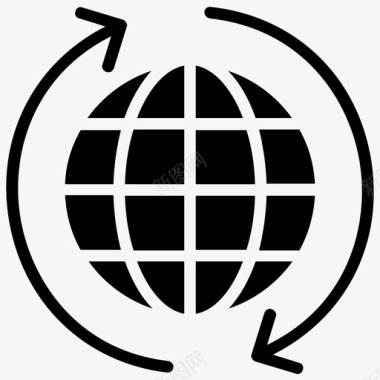 全球进步全球商业全球管理图标图标