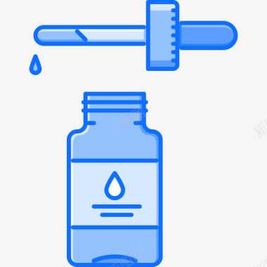 蓝色墨点素材放下药13号药蓝色图标图标