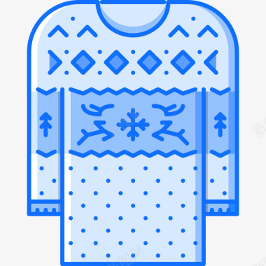 毛衣圣诞110蓝色图标图标