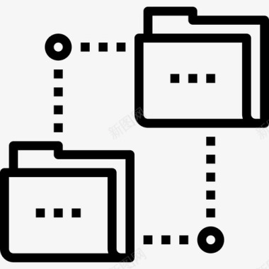 图标2我的文件文件夹网络和数据库2线性图标图标