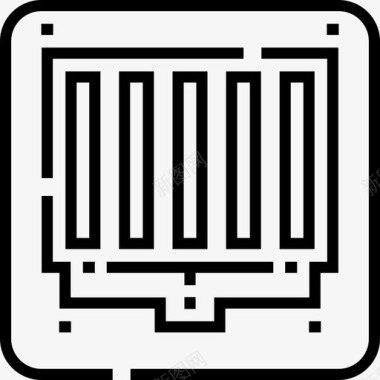 局域网网卡局域网计算机部件2线性图标图标