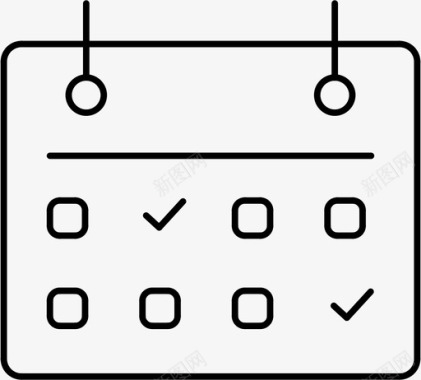 行布局图标日历完成行图标图标