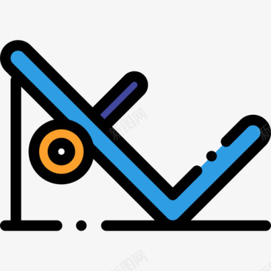 健身马甲线机器健身器材6线颜色图标图标