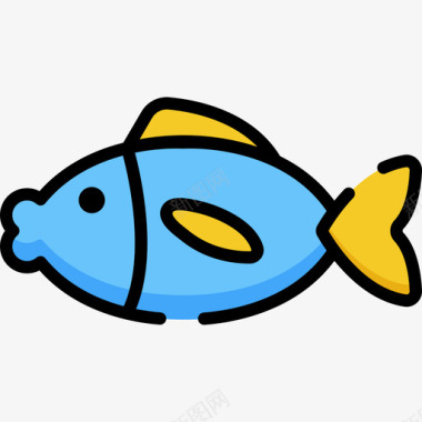 常用标识鱼宠物店14线性颜色图标图标