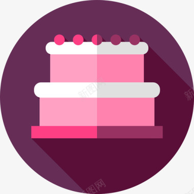 蛋糕生日蛋糕甜点和糖果扁平图标图标