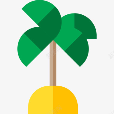 平坦棕榈树暑假17平坦图标图标