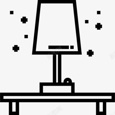 台灯家用家具2线性图标图标