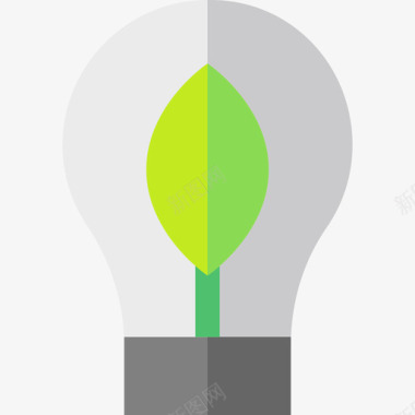 抑制再生灯泡可再生能源12扁平图标图标