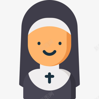 修女修女职业10平房图标图标