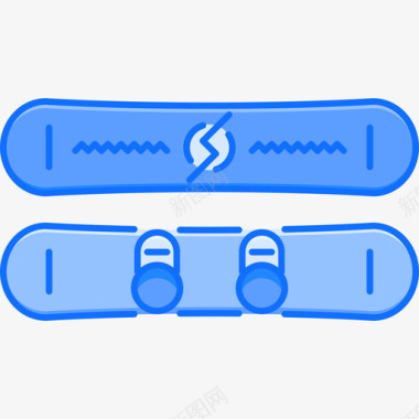 滑雪板运动装备7蓝色图标图标