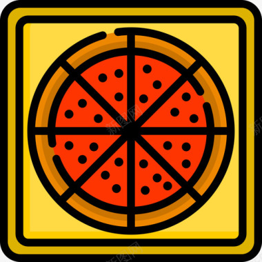 蓝莓披萨免抠素材披萨杂货店7原色图标图标