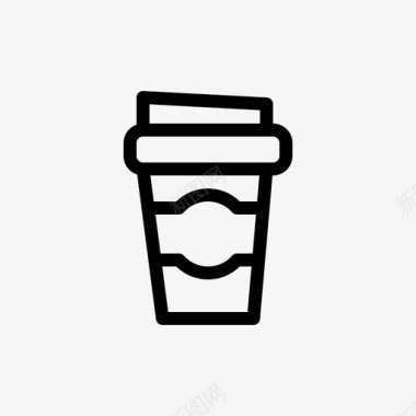 纸质纸质咖啡杯热咖啡马克杯图标图标