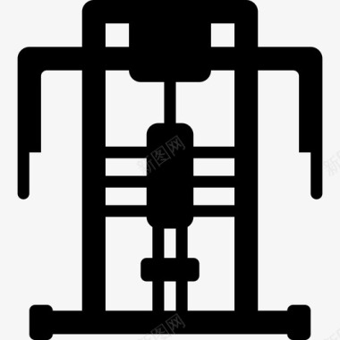 压力压力机健身器材17填充图标图标