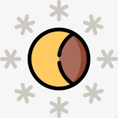 雪地圣诞78线性颜色图标图标